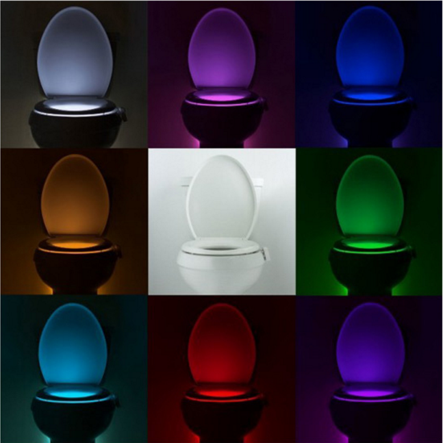 Lampe LED pour toilettes - Lampe LED pour toilettes - Multicolore -  Toilette lueur 